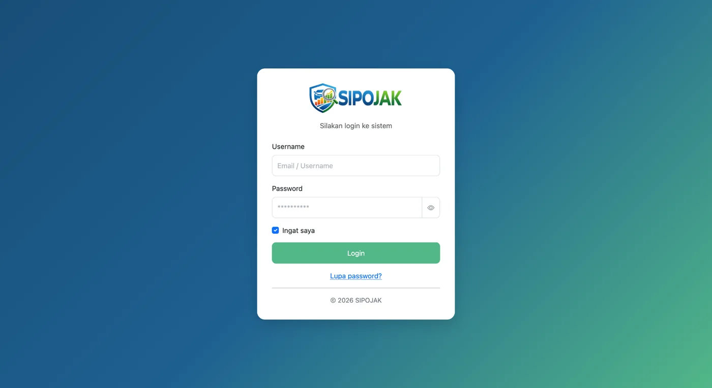 Aplikasi SIPOJAK untuk pendataan kendaraan di KPPD Kabupaten Sleman